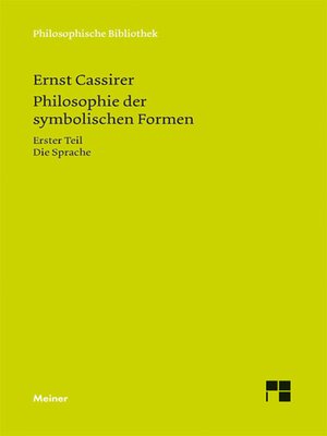 cover image of Philosophie der symbolischen Formen. Erster Teil